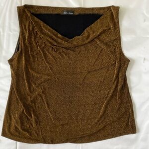 Made in Heaven Brown Cowl Neck Top